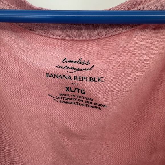 Banana Republic Size XL‎ Tank Pink Sleeveless Scoop Neck Undershirt Layer Basics - Picture 3 of 3